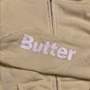 Butter worn some marks on cuff of sleeve